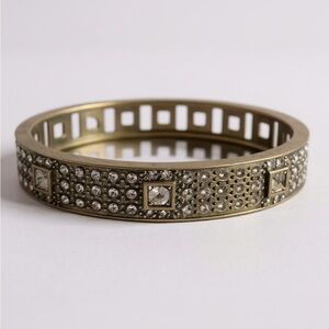 HEIDI DAUS Art Deco Style Swarovski Rhinestone Bangle Bracelet